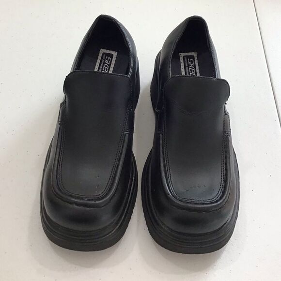 Skechers Y2K Platform Slip On Chunky Heel Loafers Size 6 - Picture 2 of 15